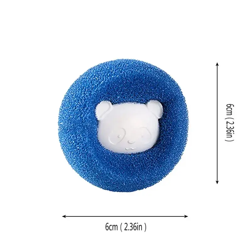Dierenhaar Verwijderaar Bal | Wasmachine Filter Harenvanger | Recyclebaar | Huisdier Pluisvanger | Honden & Katten | Anti-klit Rond Ontwerp | Plastic en Spons | Wasaccessoire | Oranje Blauw - Image 3