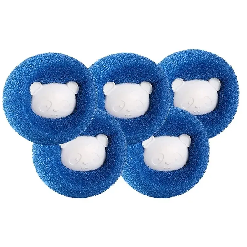 Dierenhaar Verwijderaar Bal | Wasmachine Filter Harenvanger | Recyclebaar | Huisdier Pluisvanger | Honden & Katten | Anti-klit Rond Ontwerp | Plastic en Spons | Wasaccessoire | Oranje Blauw - Image 6