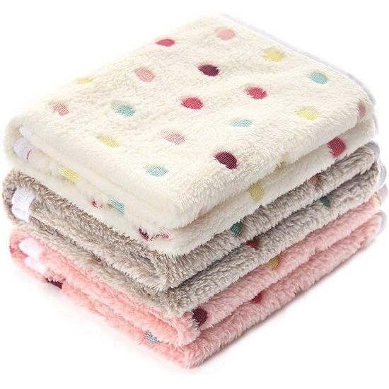 Deken Set van 3 | Super Zacht Fleece | Dubbelzijdig Koraal Fluweel | Schattige Patronen | Huisdier Deken Voor Hond, Puppy, Kat | Verschillende Kleuren | Wasmachinebestendig | Beschermt Meubels