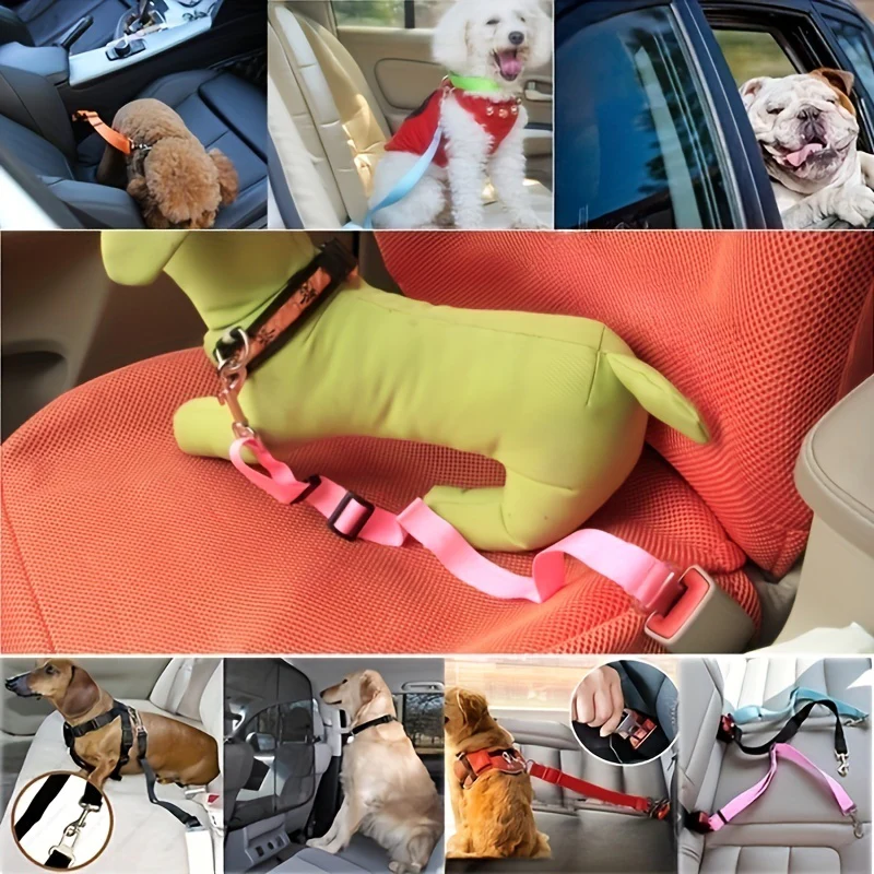 Veiligheidsgordel Huisdier | Verstelbare Autogordel Hond Kat | Nylon | Compatibel met de Meeste Auto's | Meerdere Kleuren | Polyester | China Origin | Handwas | Grootte Veranderbaar - Image 3