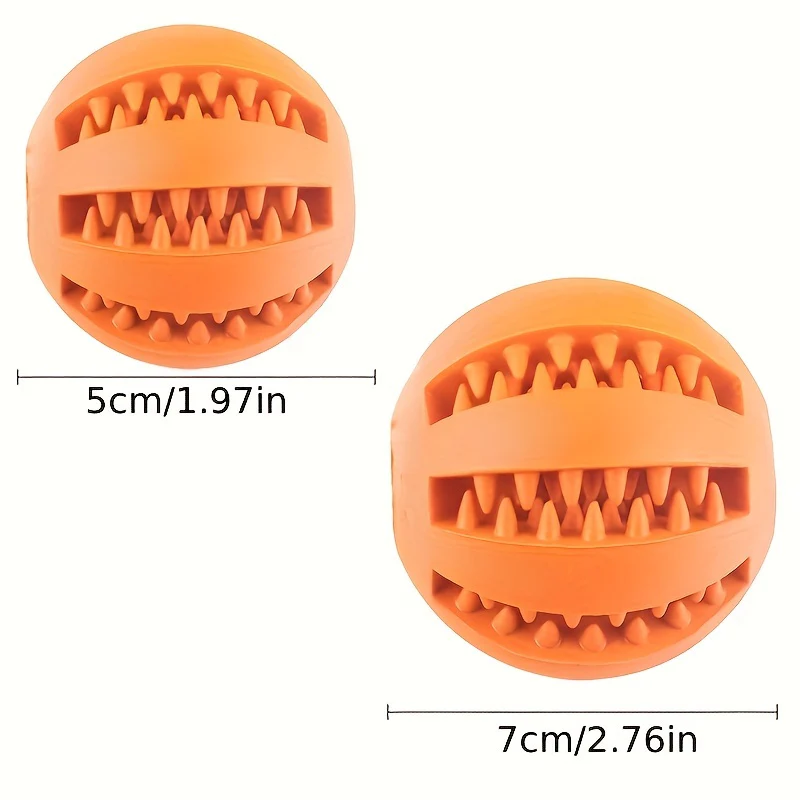 Hondenspeeltje | Kauwspeelbal voor Kleine Honden | Interactieve Elastische Voerbal | Tandreiniging | Plastic | Huisdieraccessoires - Image 2