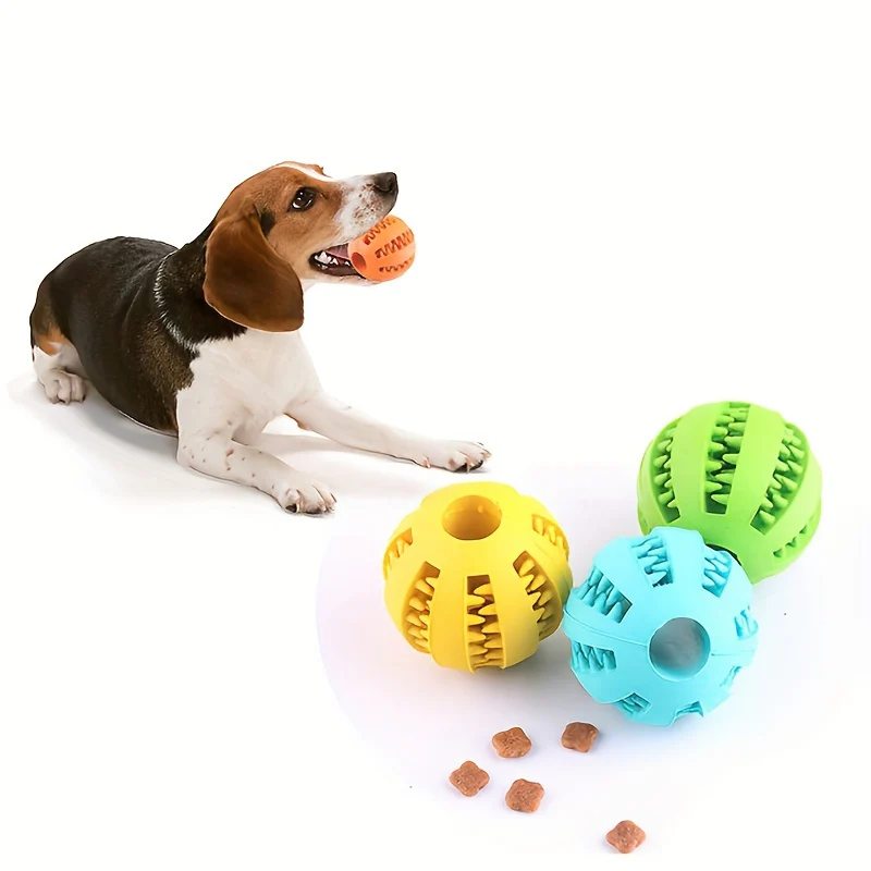 Hondenspeeltje | Kauwspeelbal voor Kleine Honden | Interactieve Elastische Voerbal | Tandreiniging | Plastic | Huisdieraccessoires - Image 6