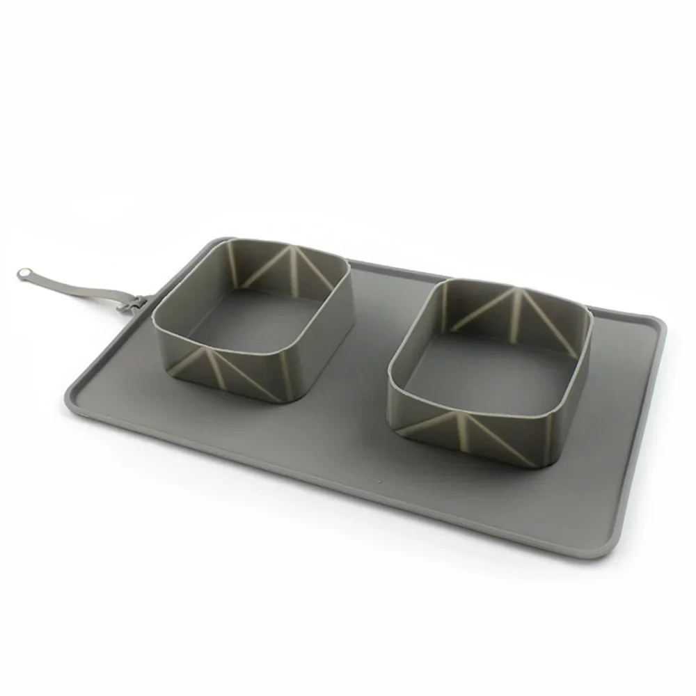 Opvouwbare Siliconen Reisbak voor Honden en Katten | Inclusief Aparte Vakken voor Voer en Water | Antislip Bodem | BPA-vrij - Image 7