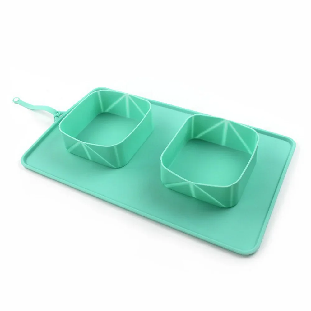 Opvouwbare Siliconen Reisbak voor Honden en Katten | Inclusief Aparte Vakken voor Voer en Water | Antislip Bodem | BPA-vrij - Image 8