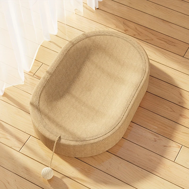 Sisal Krabplank Ovaal 60cm | Duurzaam en Slijtvast | Inclusief Speelbal | Geschikt Voor Katten | Perfect voor Spelen en Slapen | Geen Montage - Image 2