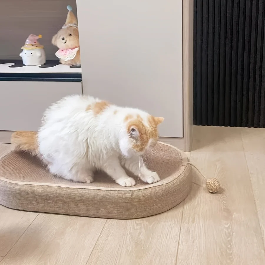 Sisal Krabplank Ovaal 60cm | Duurzaam en Slijtvast | Inclusief Speelbal | Geschikt Voor Katten | Perfect voor Spelen en Slapen | Geen Montage - Image 3