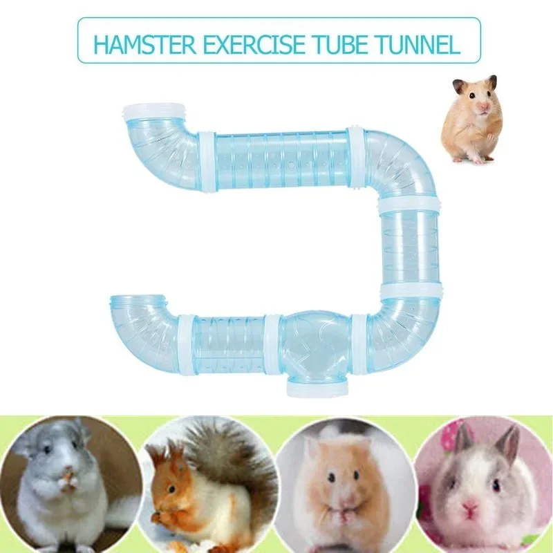 MOONBIFFY | 8-delige Hamsterspeeltunnel Set | Transparant | Knaagdier Speelomgeving | Kleine Huisdieren | DIY Bouwset | Kunststof | Pet Knaagdier Accessoire | Dierenplezier | Kleur Zoals Getoond - Image 3