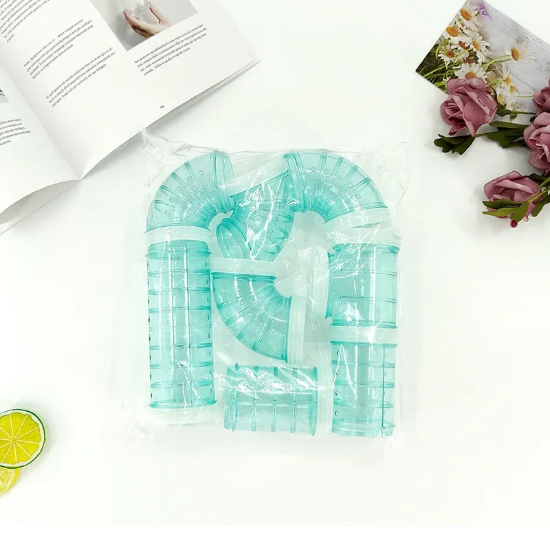 MOONBIFFY | 8-delige Hamsterspeeltunnel Set | Transparant | Knaagdier Speelomgeving | Kleine Huisdieren | DIY Bouwset | Kunststof | Pet Knaagdier Accessoire | Dierenplezier | Kleur Zoals Getoond - Image 5
