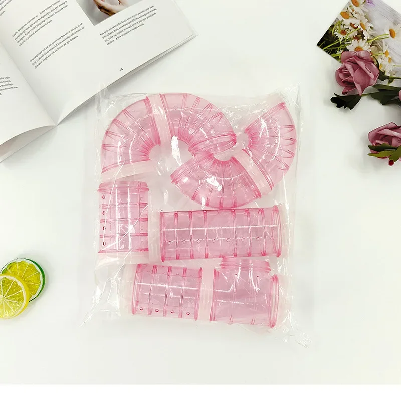 MOONBIFFY | 8-delige Hamsterspeeltunnel Set | Transparant | Knaagdier Speelomgeving | Kleine Huisdieren | DIY Bouwset | Kunststof | Pet Knaagdier Accessoire | Dierenplezier | Kleur Zoals Getoond - Image 7