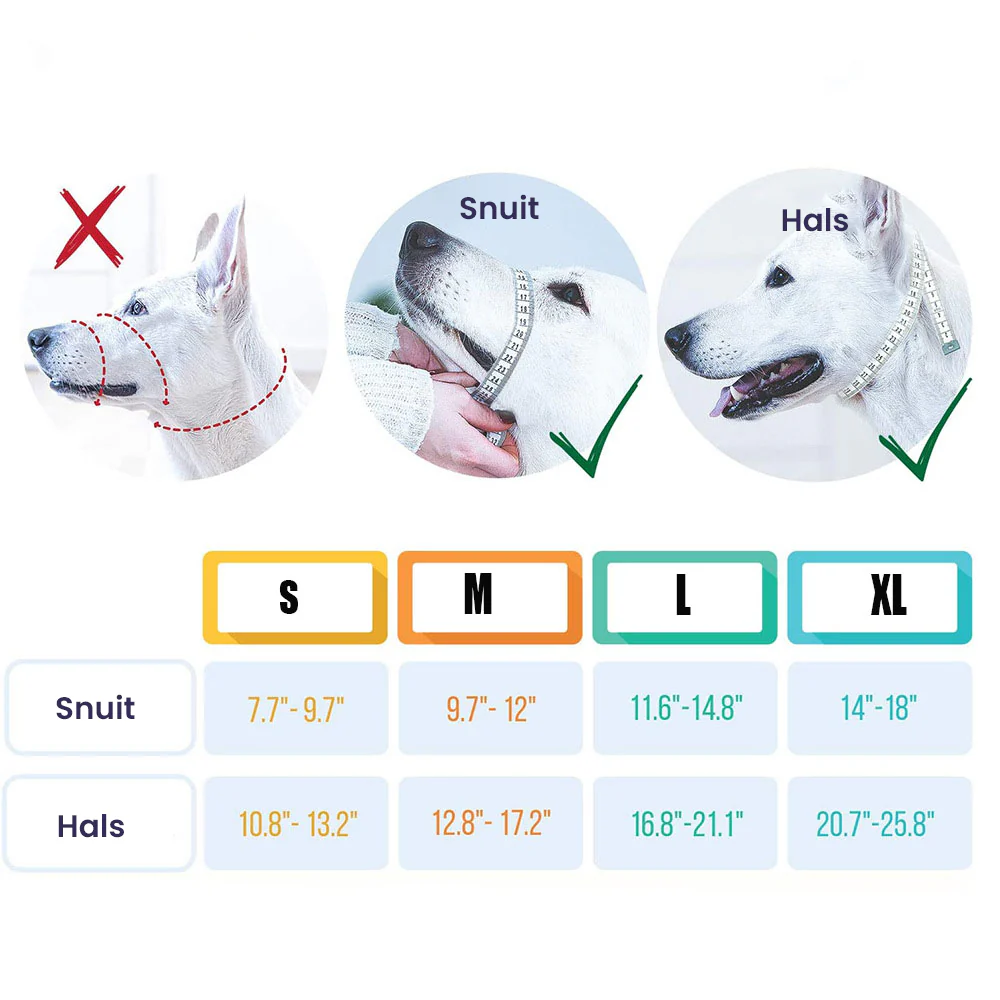 Ademende Nylon Anti-Blaf Snuit met Reflecterende Strips voor Honden | Verstelbare Pasvorm en Snelsluiting | Kleuren: Oranje, Rood, Blauw | Maten: S, M, L, XL - Image 5