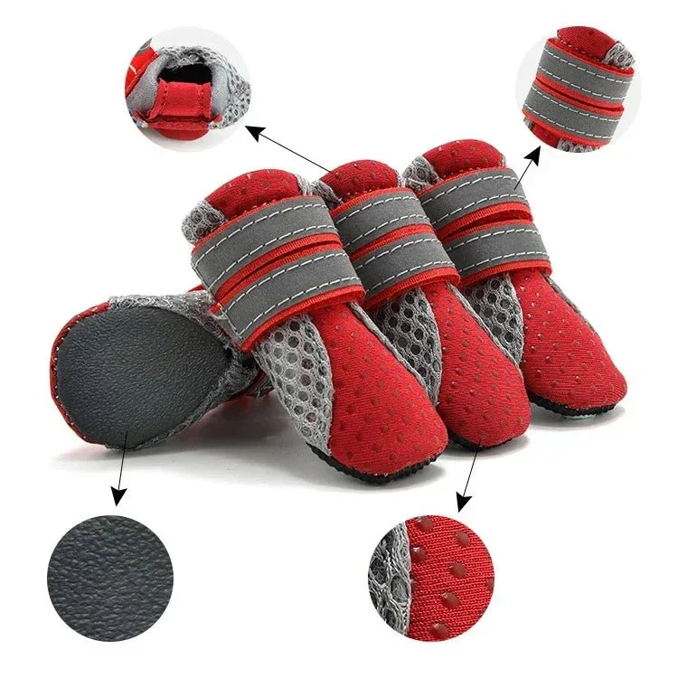 Hondenschoenen Waterdicht Ademend | Bescherming Regen Sneeuw | Antislip Zool Reflecterend | 4 Stuks - Image 9
