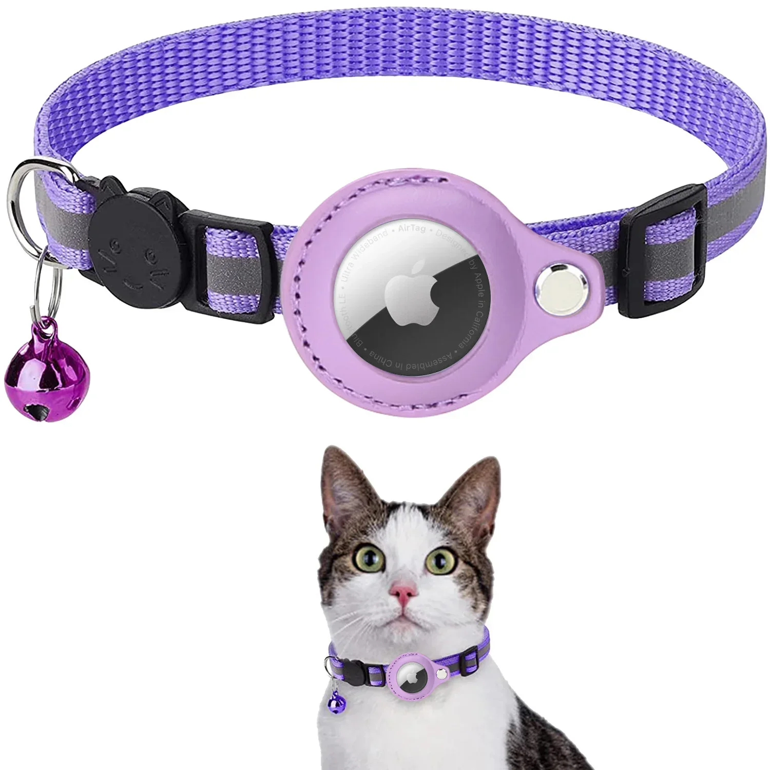 Reflecterende Halsband voor Huisdier | Anti-verlies Tracker | Beschermhoes voor Airtag | Comfortabel en Duurzaam | Verstelbaar voor Katten en Honden - Image 3