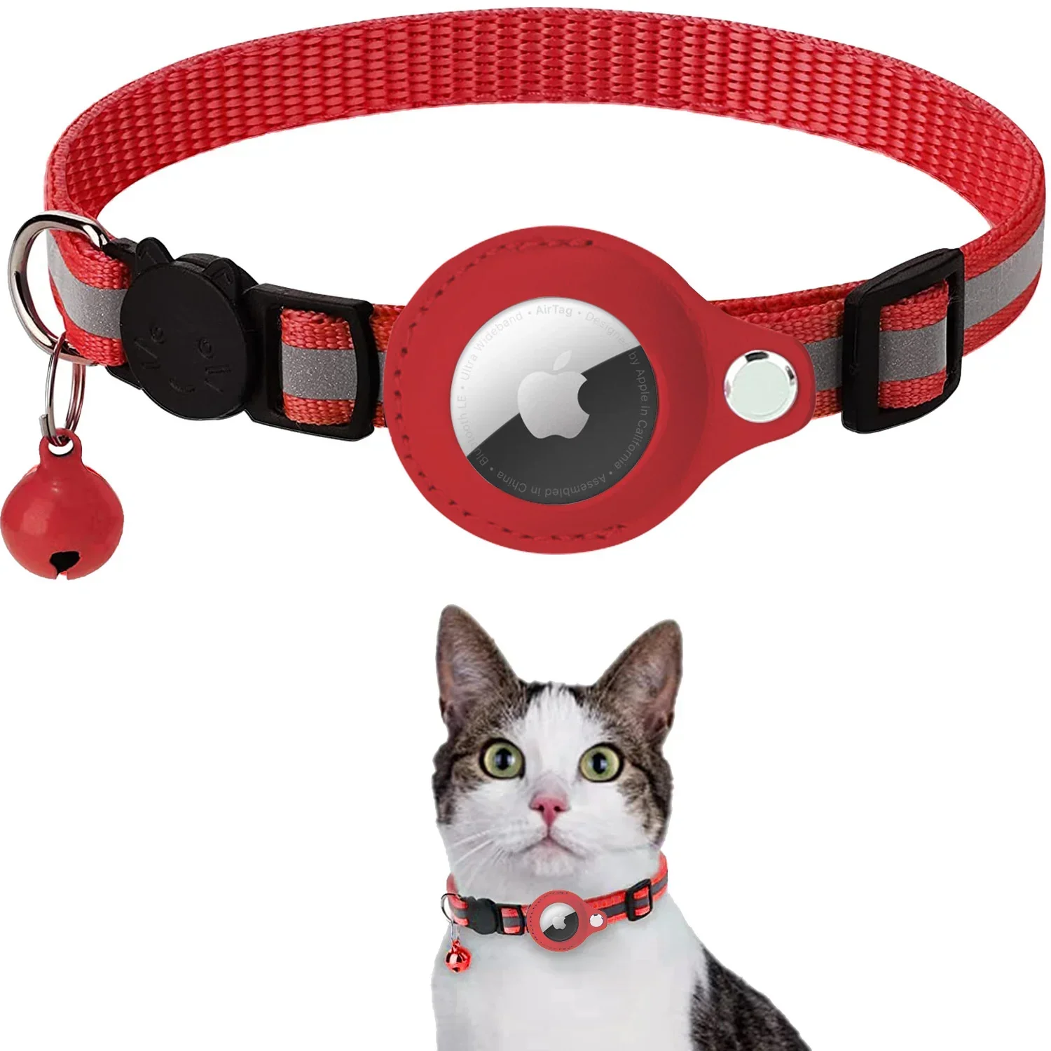 Reflecterende Halsband voor Huisdier | Anti-verlies Tracker | Beschermhoes voor Airtag | Comfortabel en Duurzaam | Verstelbaar voor Katten en Honden - Image 8