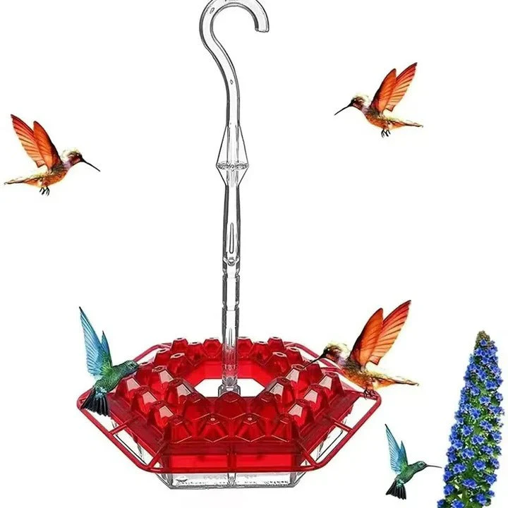 Honingvogel Voeder | 30 Voeropeningen | Hangend ontwerp | Ingebouwde Antivoorziening | UV-bestendig | Makkelijk schoon te maken | Aantrekkelijke Kleuren | Ideaal voor Tuin of Balkon | Dierenbenodigdheden - Image 7