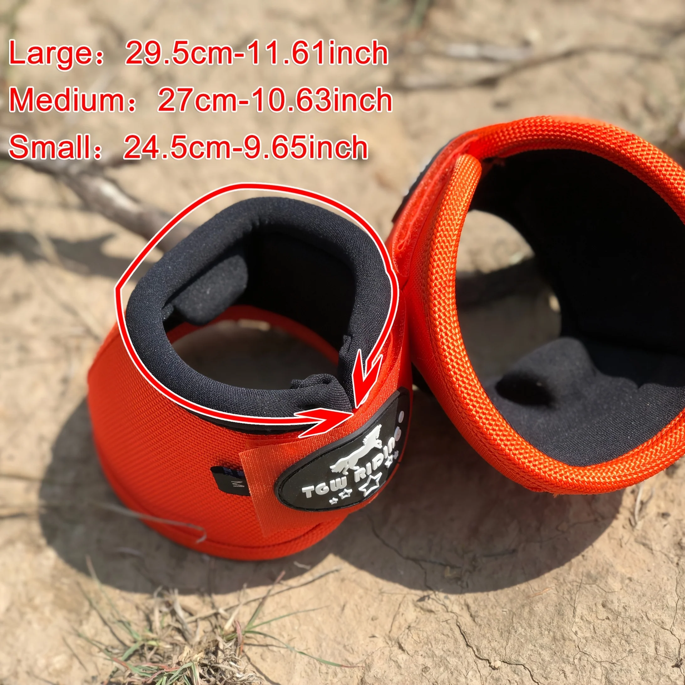 TGW RIDING | Paard Hoefbeschermers Anti-Slip | Nylon | Set van 4 | Zonder Batterij | Dierenbenodigdheden - Image 2