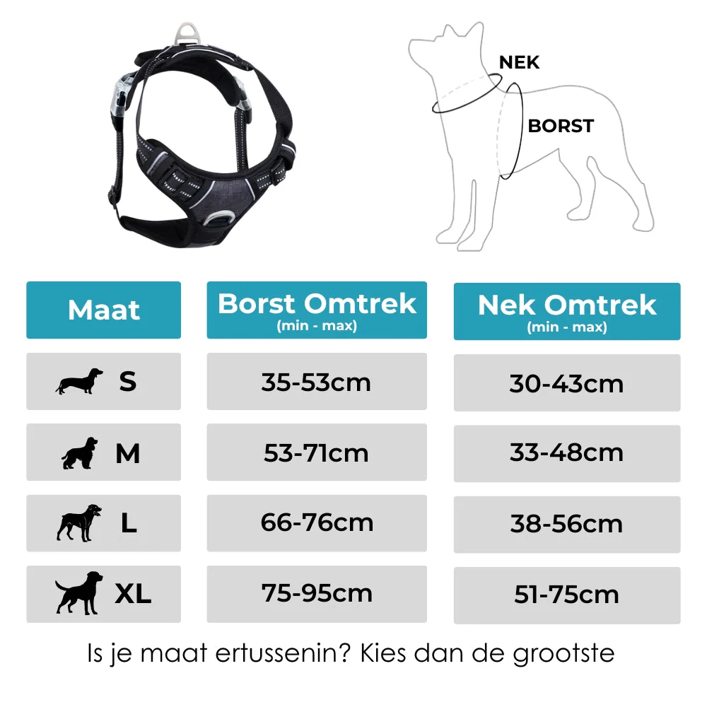 Anti-Trek Hondentuigje | Comfortabel & Veilig | Verstelbaar | Ademend Materiaal | Voor Honden in Training | Reflecterende Elementen | Minder Stress Wandelen | Duurzaam & Betrouwbaar Design - Image 3