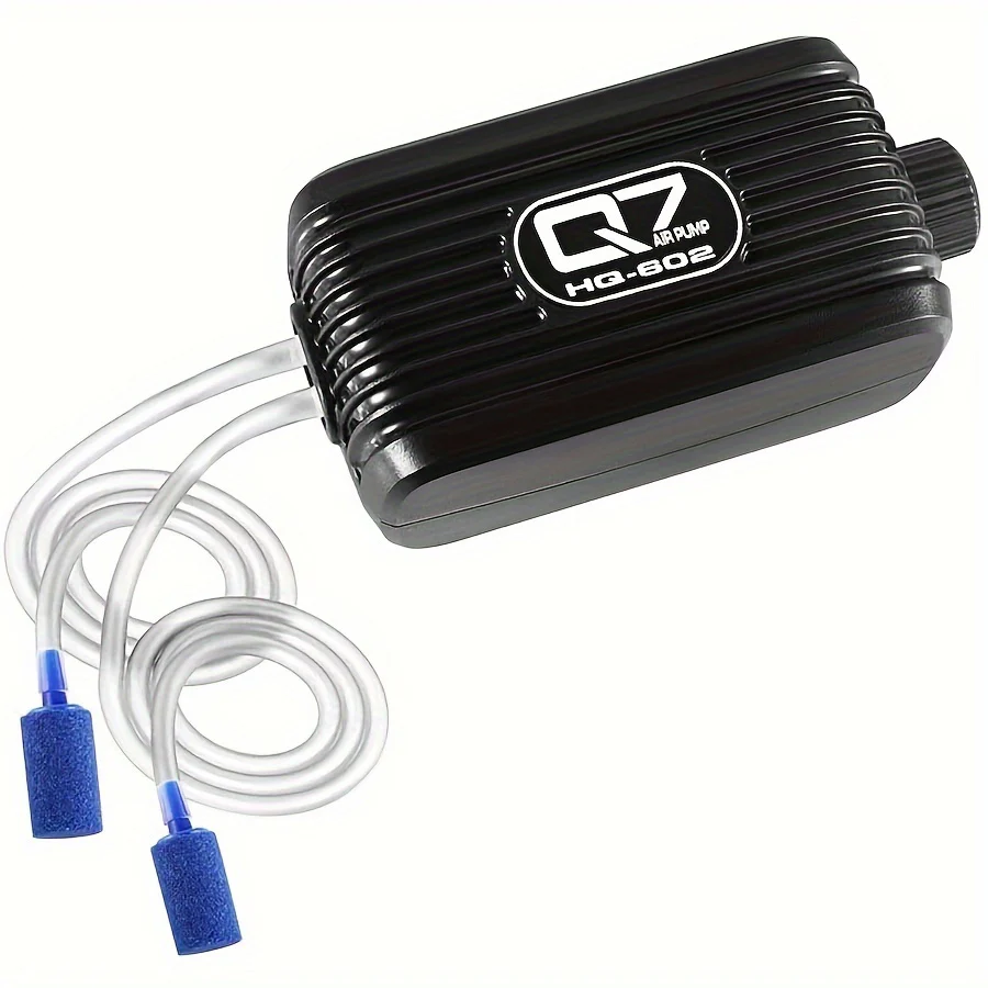 Looyoou Aquarium Luchtpomp | 2 Uitgangen | 2.5L/min | Tot 378 Liter | Regelbare Luchtstroom | Stil | Zoet- en Zoutwater | 220-240V | Voor Aquarium en Vijver | Guangdong China - Image 7