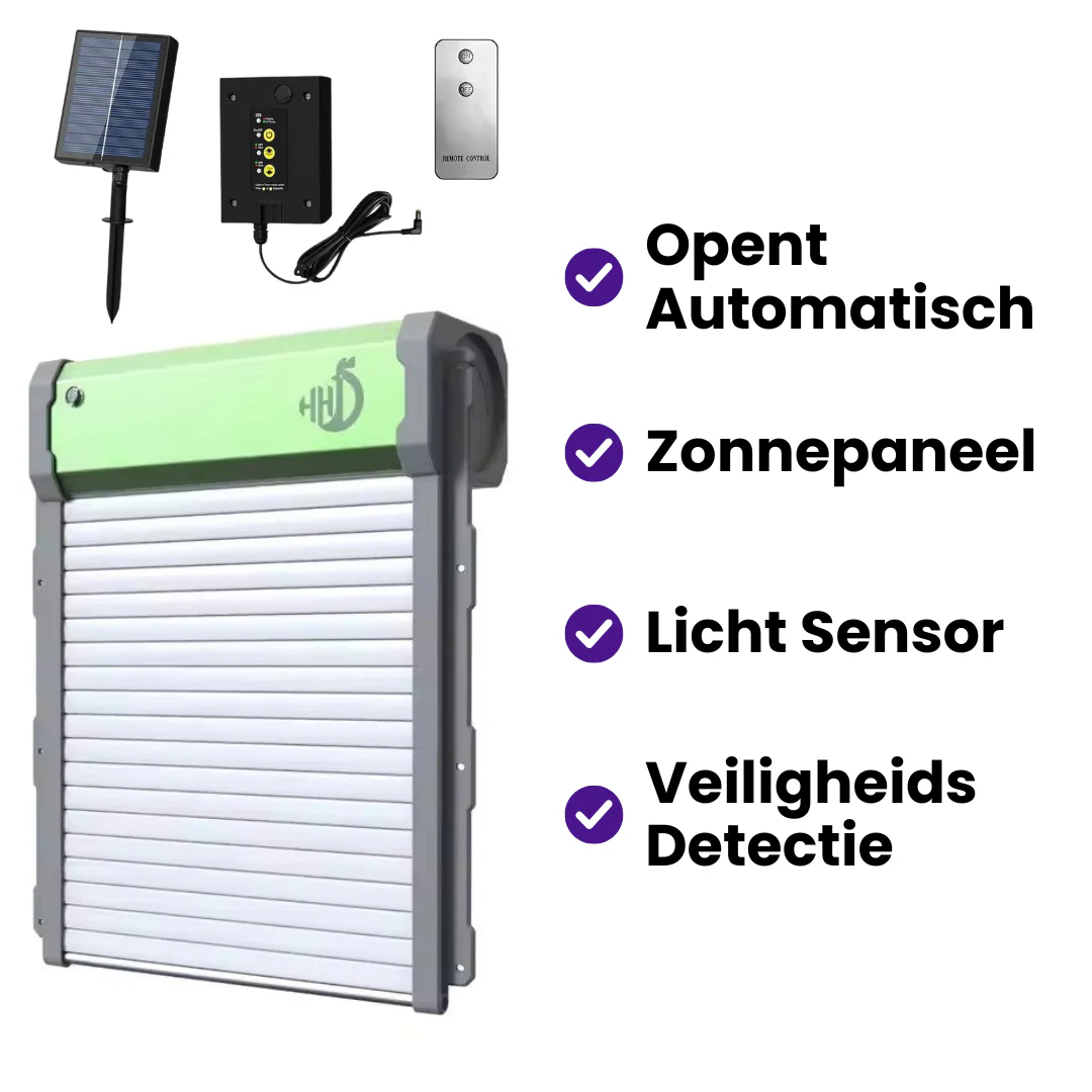 AutoHatch Guard | Automatisch Kippenluik | Afstandsbediening & Lichtsensor | Duurzaam & Weerbestendig | Veiligheidsdetectie | Rompproof Кippenverblijf | Slimme Instellingen - Image 2