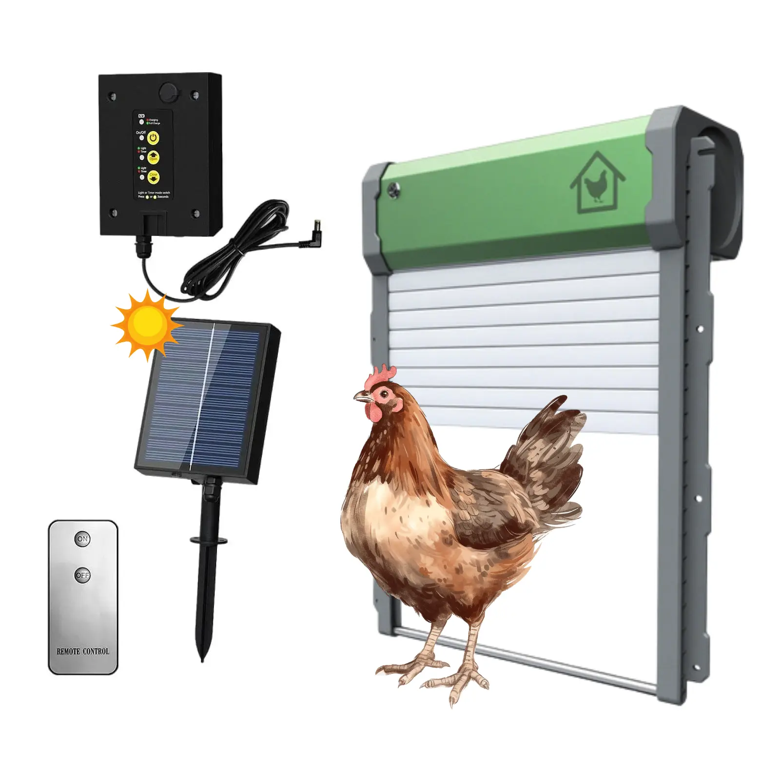 AutoHatch Guard | Automatisch Kippenluik | Afstandsbediening & Lichtsensor | Duurzaam & Weerbestendig | Veiligheidsdetectie | Rompproof Кippenverblijf | Slimme Instellingen - Image 9