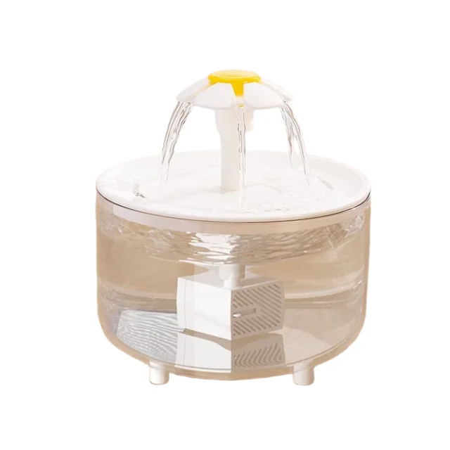 Automatische waterfontein voor huisdieren | Stille circulatie | Met waterfilter | Transparant bloemen deksel | 1 liter capaciteit | Voor katten en kleine honden - Image 7