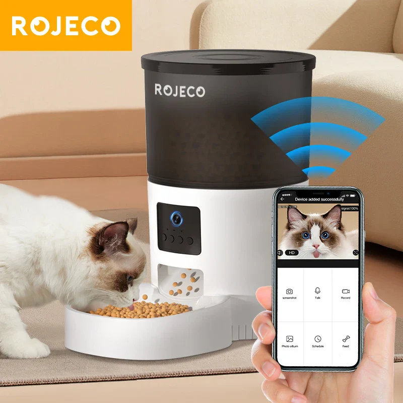 Slimme Voerautomaat met HD-Camera en Voice Recorder voor Katten & Honden | Instelbare Voedingsschema's & Live Video via App - Image 2