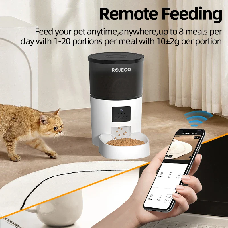 Slimme Voerautomaat met HD-Camera en Voice Recorder voor Katten & Honden | Instelbare Voedingsschema's & Live Video via App - Image 6