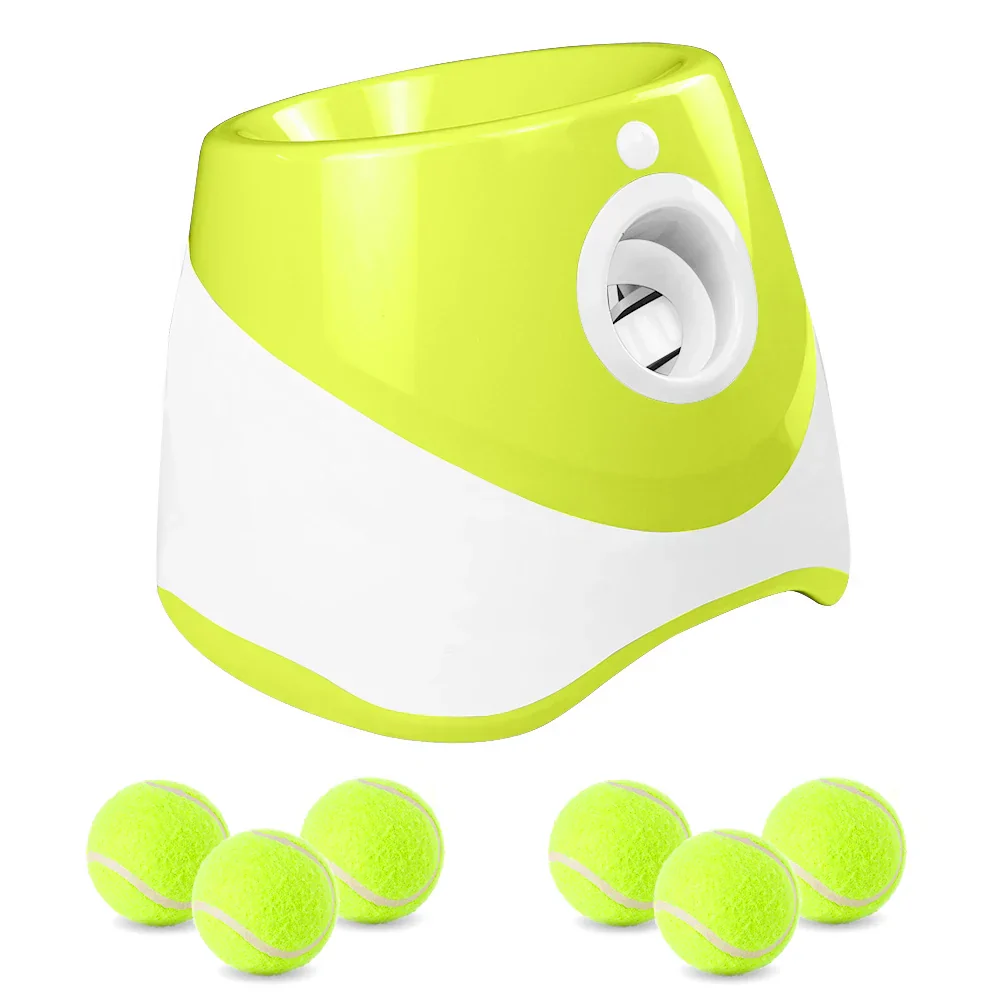 Oplaadbare Interactieve Tennisbalwerper voor Honden | Instelbare Werpafstanden 3m-9m | Inclusief USB Lader & Mini Tennisballen - Image 7