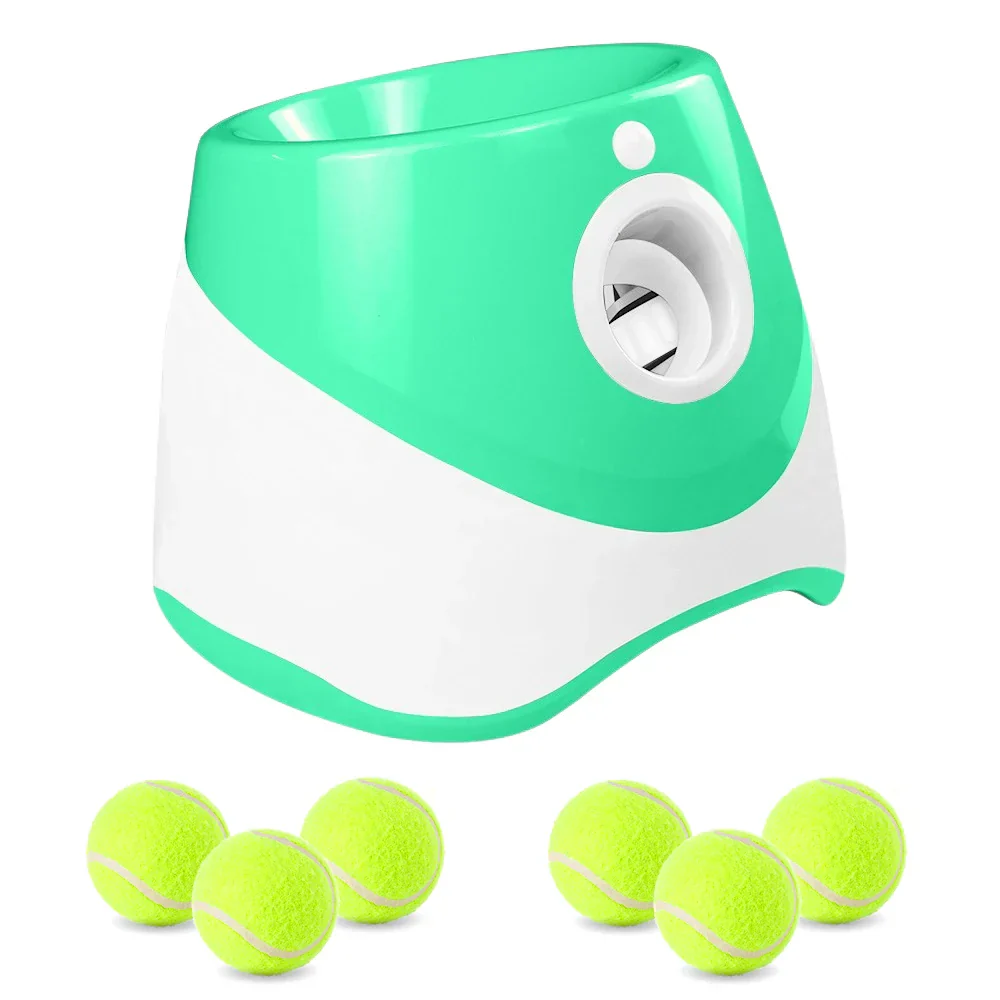 Oplaadbare Interactieve Tennisbalwerper voor Honden | Instelbare Werpafstanden 3m-9m | Inclusief USB Lader & Mini Tennisballen - Image 8