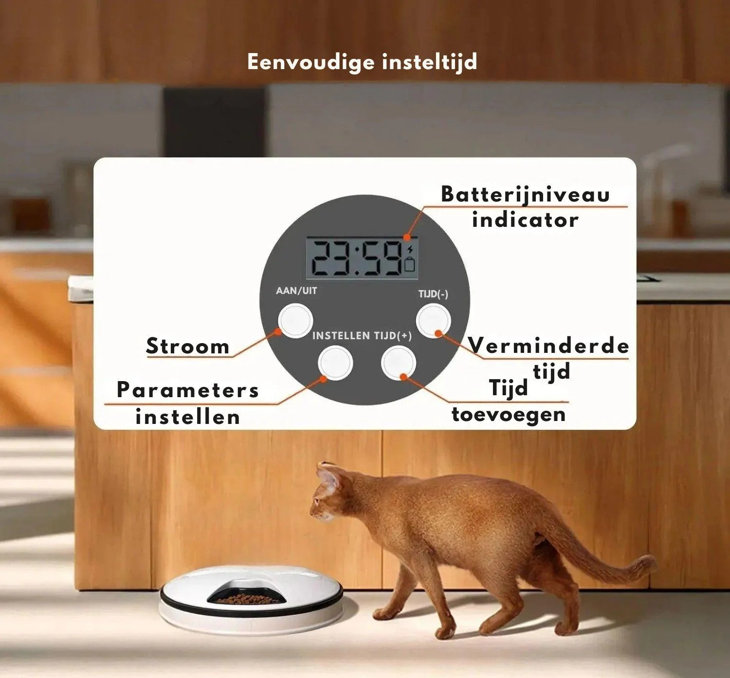 Automatische Voedermaat | Timergestuurde Dispenser voor Katten en Puppy’s - Image 6