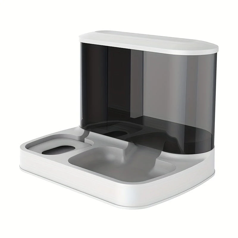 Kattenvoerbak met Automatische Waterdispenser | Zwaartekrachtgestuurd | Transparant Ontwerp | Voor Katten en Kleine Huisdieren | Duurzaam Kunststof | Gemakkelijk Bijvulbaar - Image 2