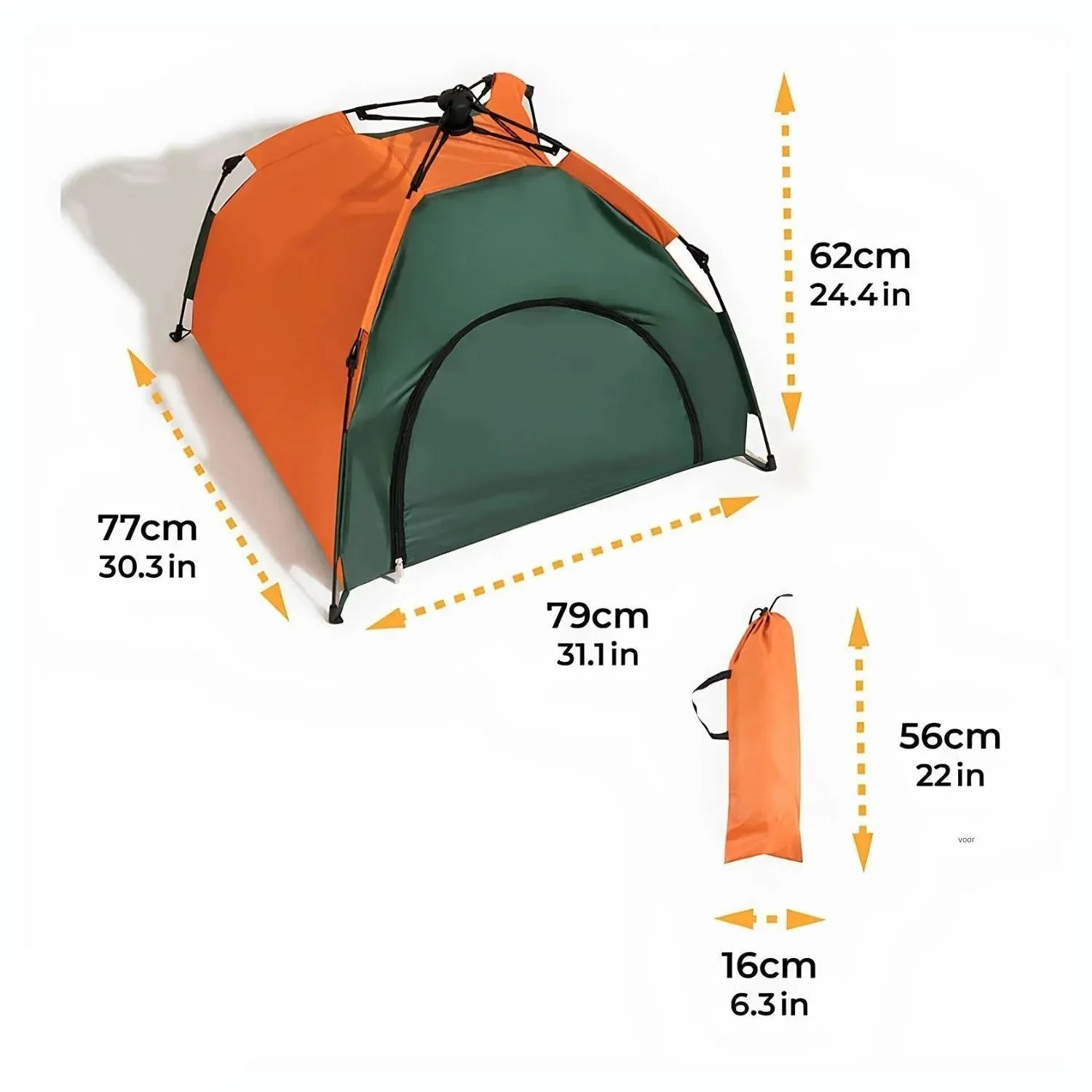 AvontuurKamp | Draagbaar Klapbare Tent voor Honden en Katten - Image 9