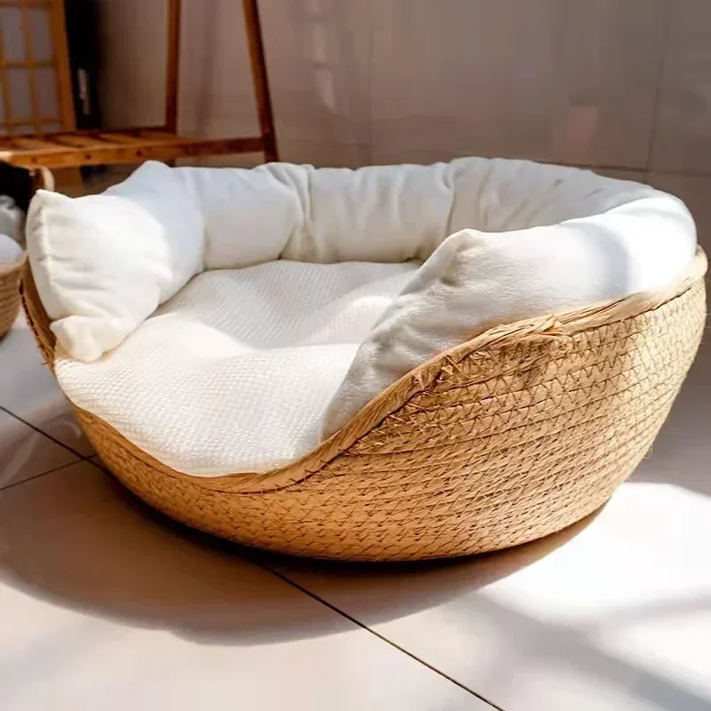 YBPetra Kattenmand | Bamboe Weeftechniek | Eco-vriendelijk | Zacht Meubel voor Binnenkatten | Ademendontwerp | 100% Katoen | Handgeweven Huisdier Sofa | Stijlvol en Duurzaam | Geschikt voor Kleine en Middelgrote Katten - Image 6