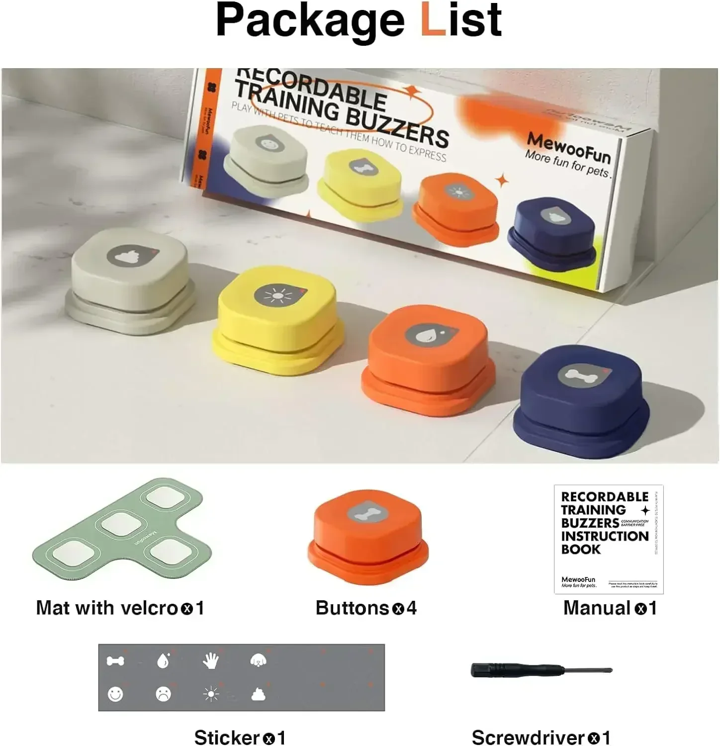 BarkSpeak knoppenset voor honden | Interactieve communicatieknoppen | Hond leren praten | Stimuleert cognitieve ontwikkeling | Eenvoudige bediening - Image 3