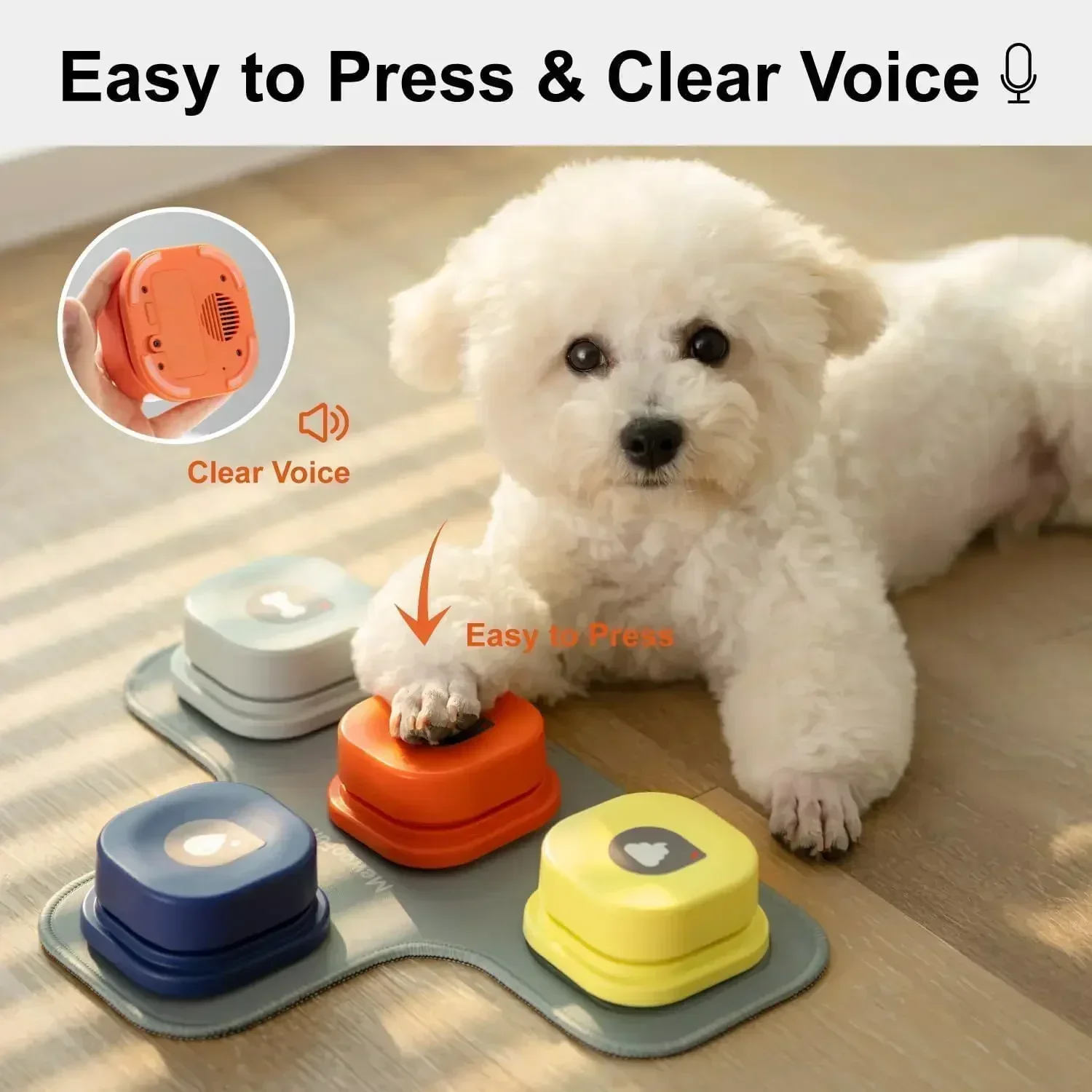 BarkSpeak knoppenset voor honden | Interactieve communicatieknoppen | Hond leren praten | Stimuleert cognitieve ontwikkeling | Eenvoudige bediening - Image 4