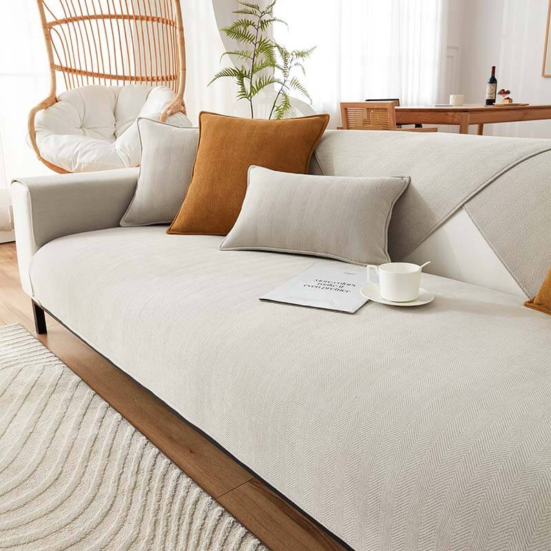 Belle | Luxueuze Chenille Stof | Vissengraat Textuur | Meerdere Maten | Antislip Onderkant | Zachte Ondersteuning | Machinewasbaar - Image 15