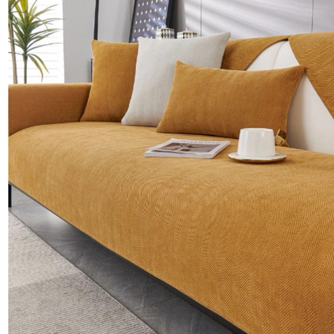 Belle | Luxueuze Chenille Stof | Vissengraat Textuur | Meerdere Maten | Antislip Onderkant | Zachte Ondersteuning | Machinewasbaar - Image 17