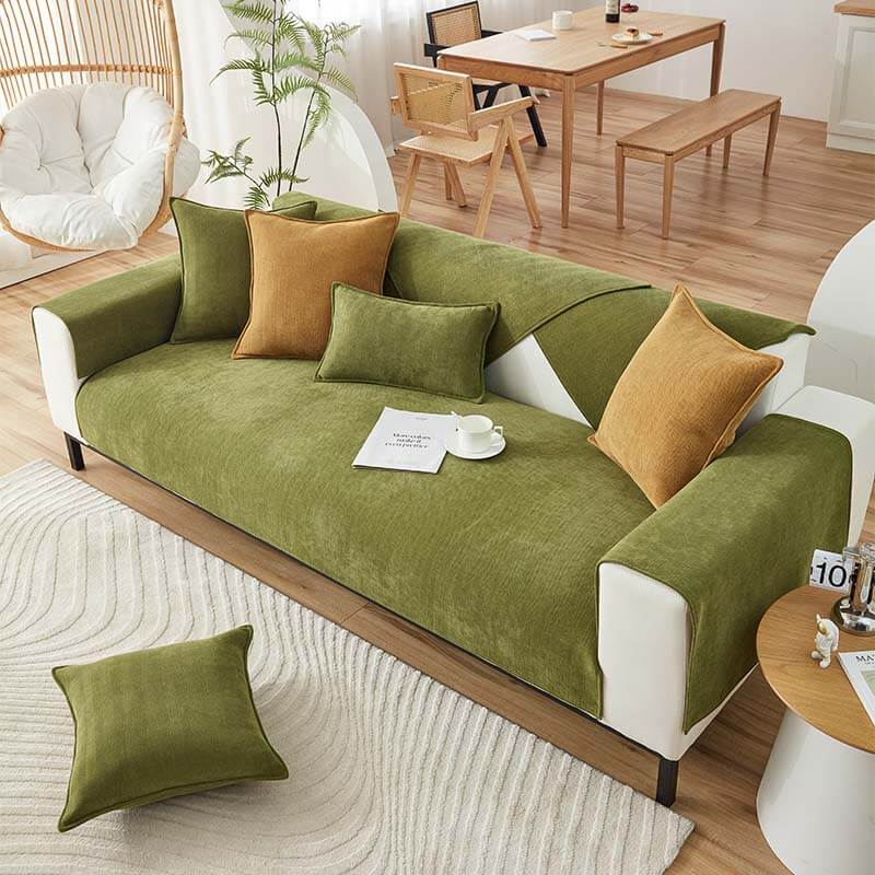 Belle | Luxueuze Chenille Stof | Vissengraat Textuur | Meerdere Maten | Antislip Onderkant | Zachte Ondersteuning | Machinewasbaar - Image 2