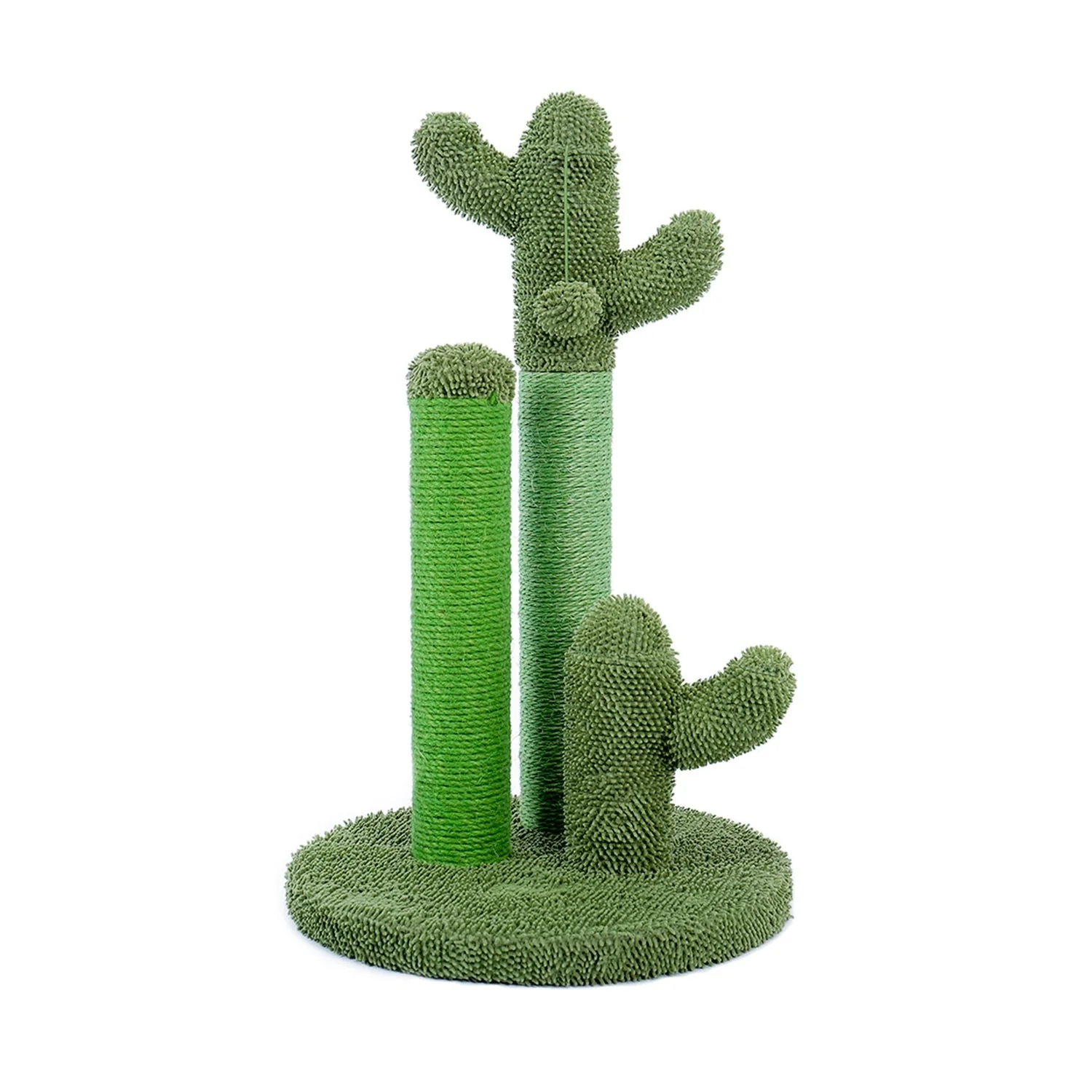 Cactusvormige Krabpaal voor Katten | Hout & Sisaltouw | Verkrijgbaar in Maat M/L & Kleuren Groen/Bruin | Met Stevig Antislip Bodem & Speelballetje | Ideaal voor Krabben & Klimmen - Image 3