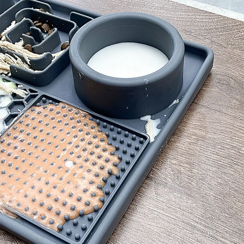 CalmBowl Multifunctionele Voedingsmat voor Huisdieren | Bevordert Gezond Eten en Reduceert Stress | Voorzien van Zuignappen - Image 3