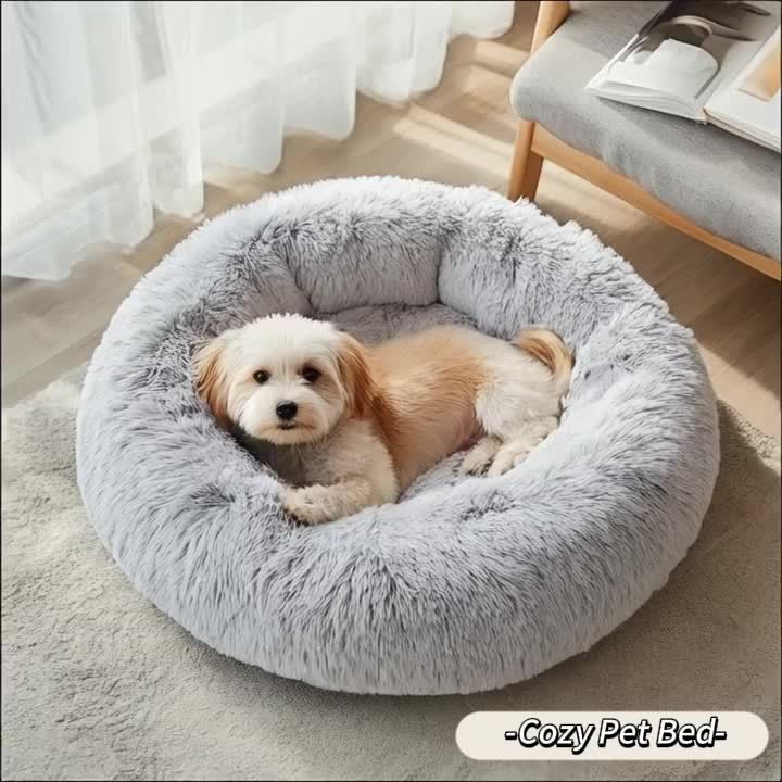 Kalmerend Huisdierbed | Donut Design | Zacht Pluche Polyester | Antislip Onderkant | Voor Honden en Katten | Comfortabel en Warm | Geschikt voor Kleine tot Grote Huisdieren | Luxe Dierenmand - Image 21