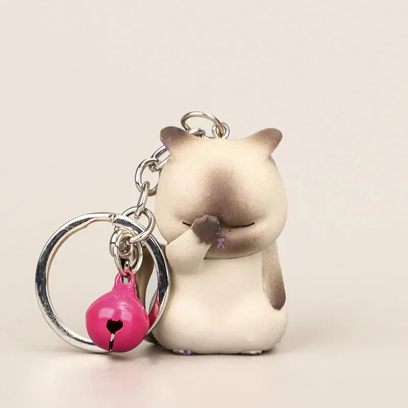 Sleutelhanger met schattige cartoon katten | Creatieve kattendieren hanger voor dames | Accessoire voor autosleutels en tassen | Perfect cadeau - Image 2