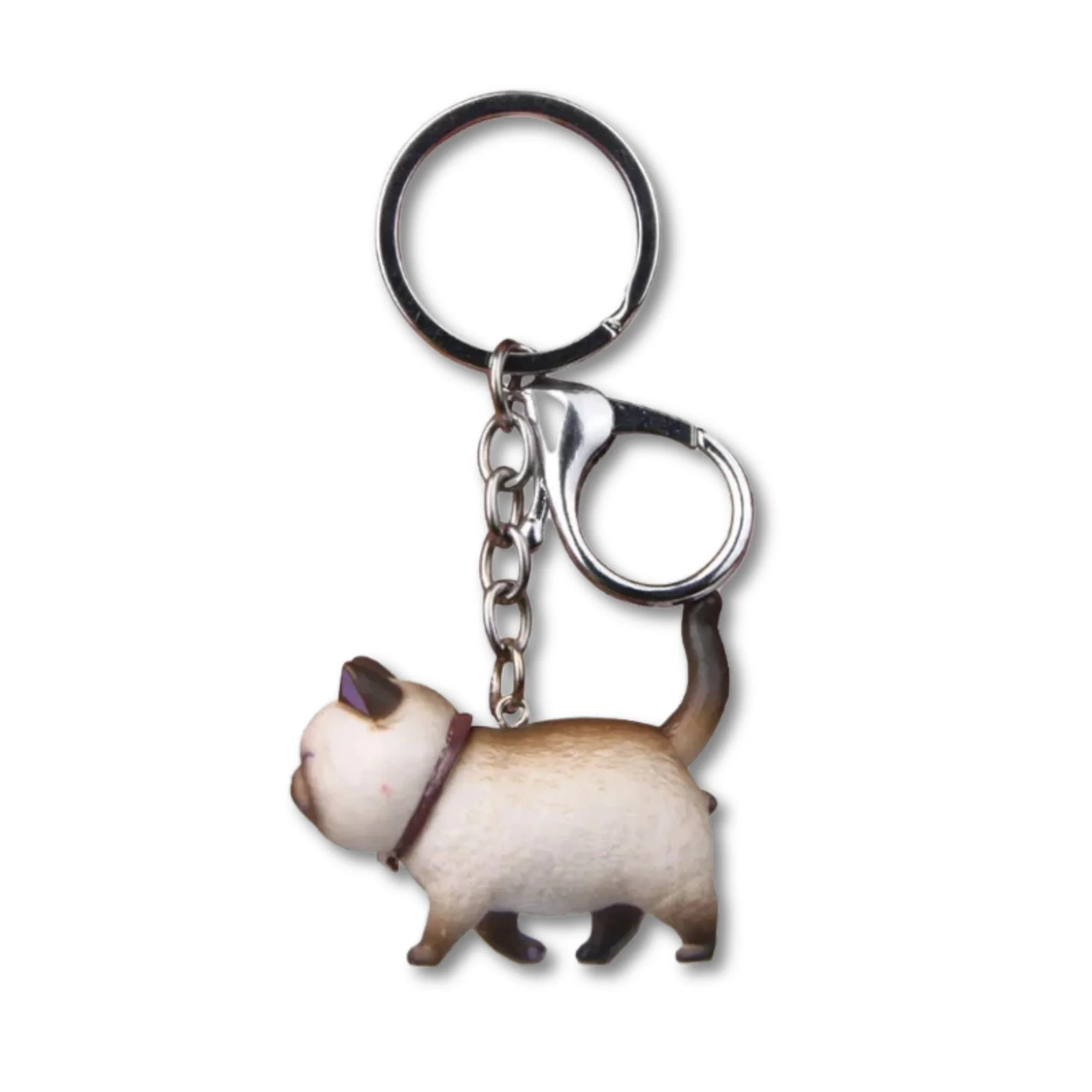 Cartoon katten sleutelhanger | Schattige kattenhanger voor dames | Creatieve dierenhanger | Sleutelhanger voor tas, portemonnee of autosleutels | Cadeau-accessoire