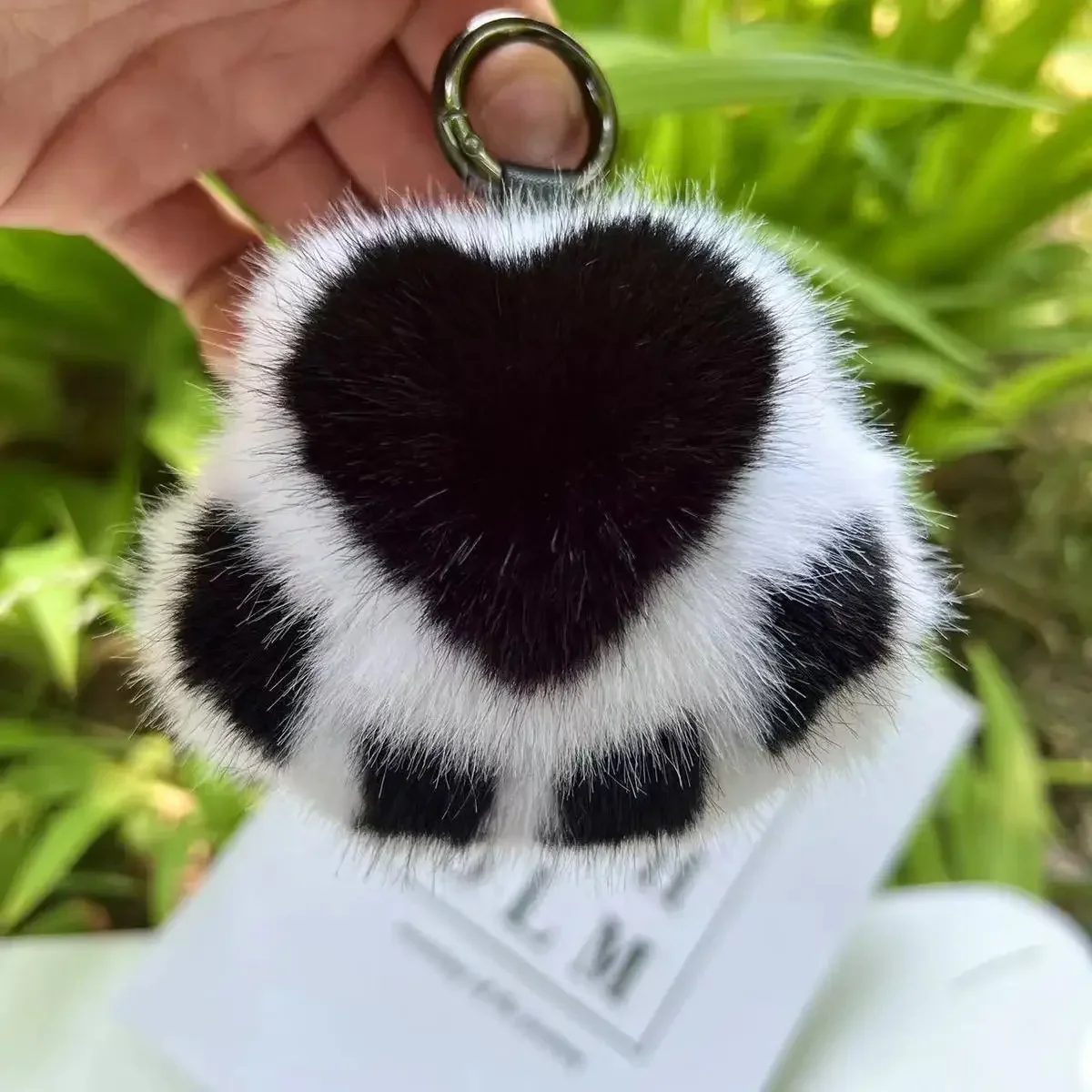 Pluche Sleutelhanger Kattenpoot | Schattige Tas Hanger voor Meisjes | Auto Sleutelhanger Met Imitatie Nerts en Konijnenhaar | Cadeau Idee - Image 2