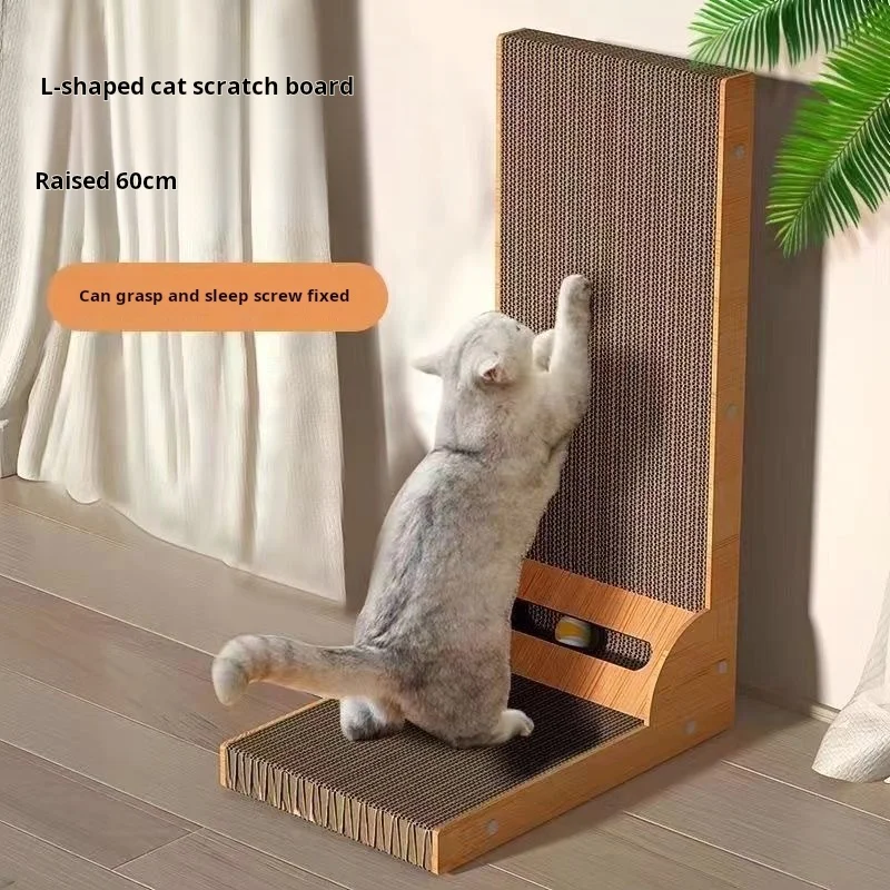 Kattenkrabpaal Hout | Slijtvast & Krasbestendig | Meubeltraining Speelgoed | Enkel Laags - Image 2