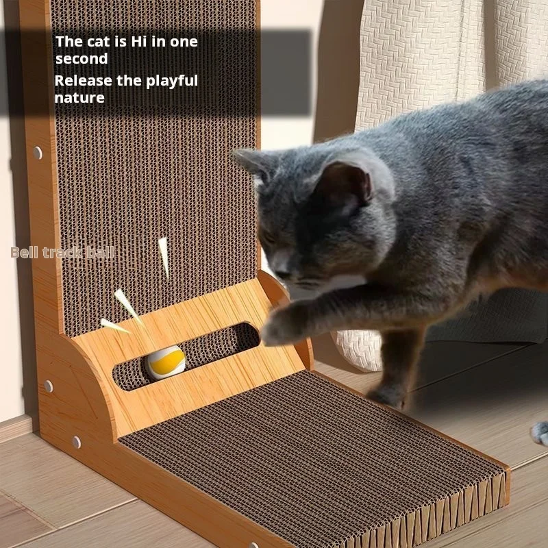 Kattenkrabpaal Hout | Slijtvast & Krasbestendig | Meubeltraining Speelgoed | Enkel Laags - Image 3