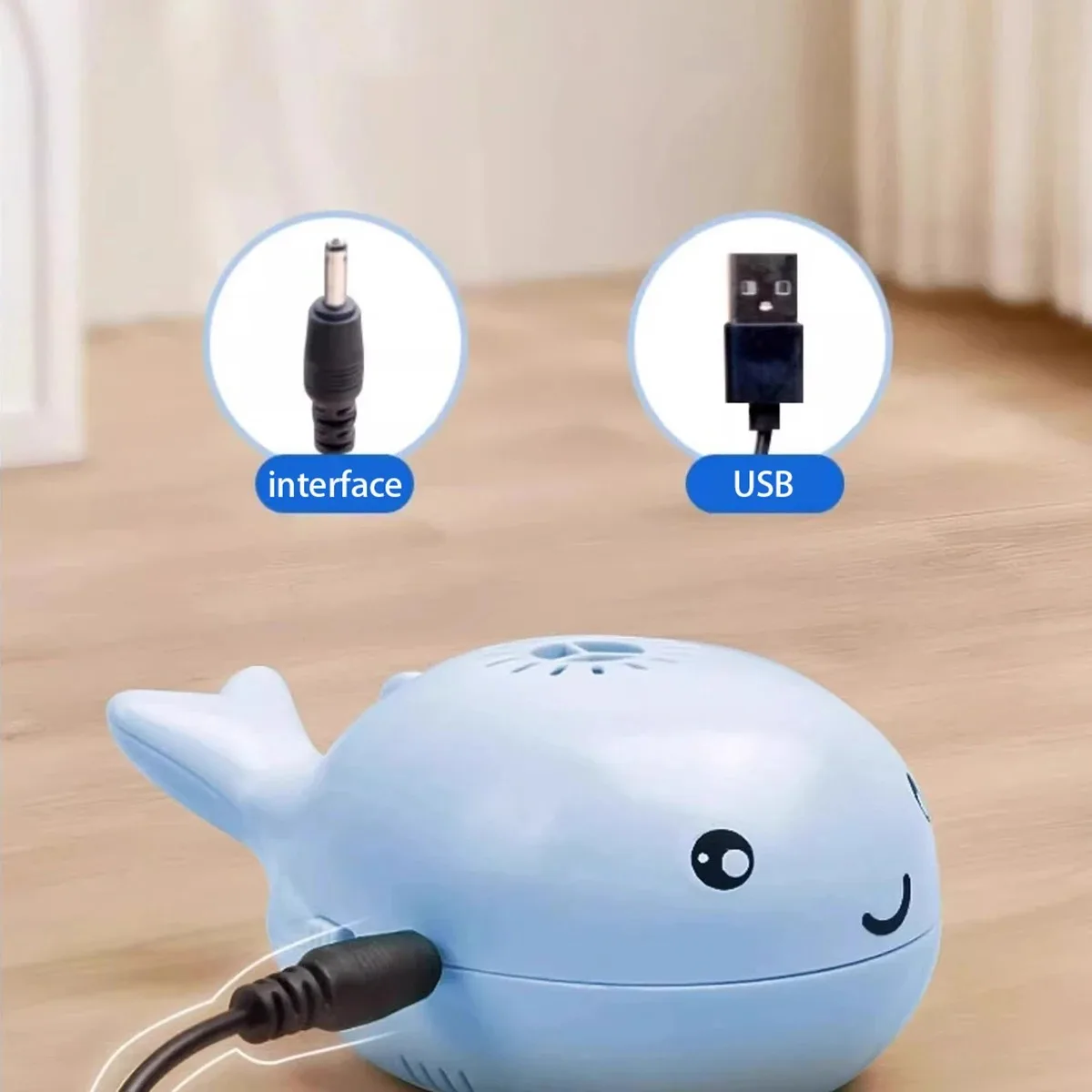 Elektrische Zweefbal Speelgoed voor Katten | Walvisvormig | USB Oplaadbaar | Interactief Huisdierenspeelgoed | Zwevende Bal | Draagbaar en Veilig | Multifunctionele Ventilator Functie - Image 5