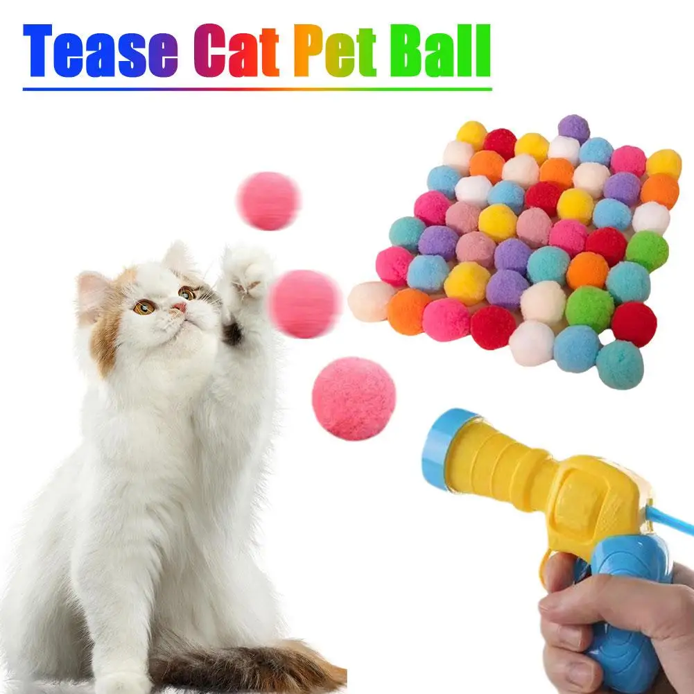 Interactief Katten Speelgoed | Stil Bal Lanceerapparaat | Pluche Ballen | Creatieve Huisdier Spelletjes | Zonder Geluid | Actief Huisdier | Kattenballen | China | Huisdierveilig | Stimulerend Spel | Zonder Chemie - Image 2