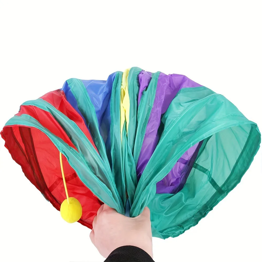 Opvouwbare Katten Tunnel | Ademend Speelgoed voor Binnen | Loud Paper Material | Polyester | Huisdieren Accessoire | Katzenspeelgoed | Zhejiang China | Geschikt voor Interactief Spel | Merk NoEnName_Null - Image 2