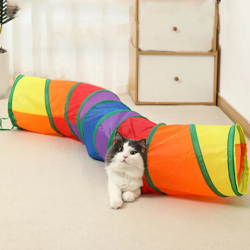 Opvouwbare Katten Tunnel | Ademend Speelgoed voor Binnen | Loud Paper Material | Polyester | Huisdieren Accessoire | Katzenspeelgoed | Zhejiang China | Geschikt voor Interactief Spel | Merk NoEnName_Null - Image 4
