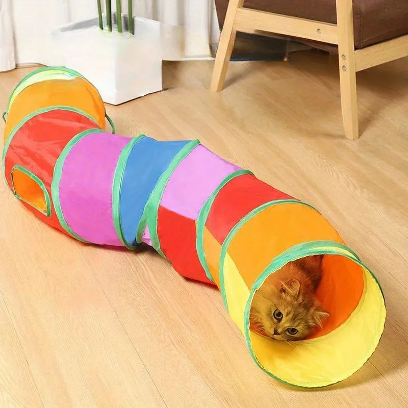 Opvouwbare Katten Tunnel | Ademend Speelgoed voor Binnen | Loud Paper Material | Polyester | Huisdieren Accessoire | Katzenspeelgoed | Zhejiang China | Geschikt voor Interactief Spel | Merk NoEnName_Null - Image 5